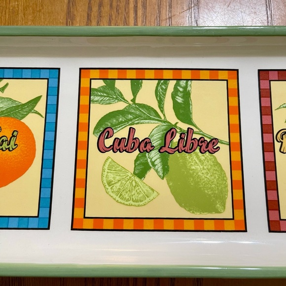 Signature Housewares Stoneware Platter with Tropical Drinks by Rivierra Van Beer - Picture 11 of 14